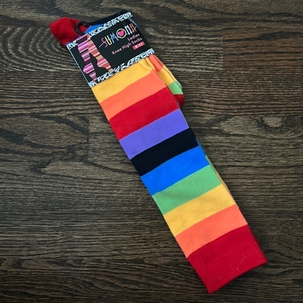 Sumona Knee High Rainbow Socks